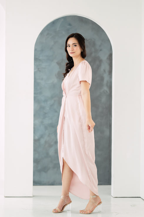 GS Party: Johanna Silk Dress with Sleeves